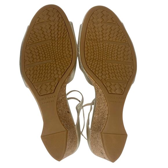 Cole Haan Soft Gold Sadie Grand Cork Wedges - Size 10.5 - Women - Picture 10 of 13